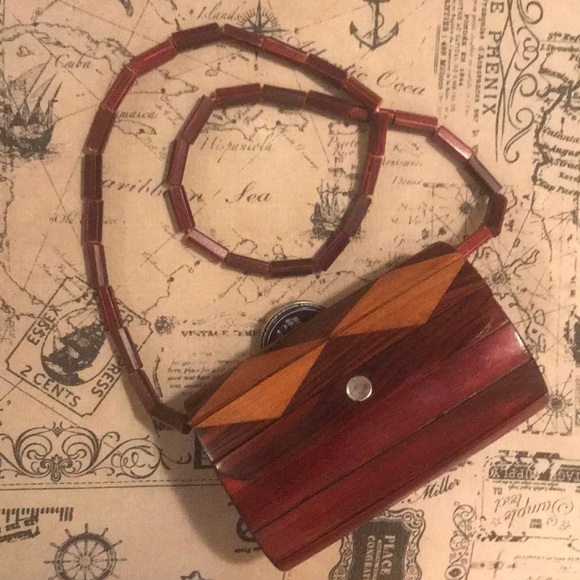 Bags Vintage Wooden Purse Poshmark